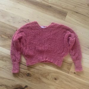 Pink knit sweater